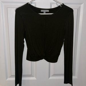 Olive Green Crop Top